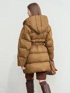 Women's Minimalist Hooded Duck Down Jacket | Warm Winter Outerwear