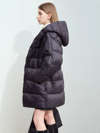 Women's Minimalist Hooded Duck Down Jacket | Warm Winter Outerwear