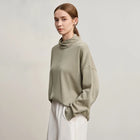 Wool Turtleneck Sweater - Loose Knit Winter Pullover