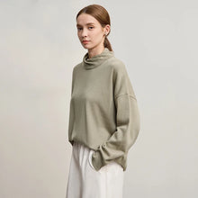 Wool Turtleneck Sweater - Loose Knit Winter Pullover