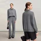Wool Turtleneck Sweater - Loose Knit Winter Pullover
