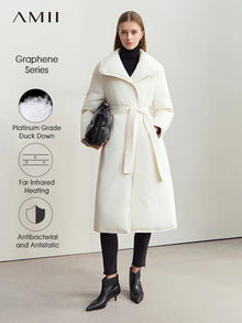 Women's Long Down Jacket - Graphene Lined Windproof Winter Coat