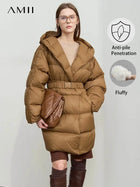 Women's Minimalist Hooded Duck Down Jacket | Warm Winter Outerwear