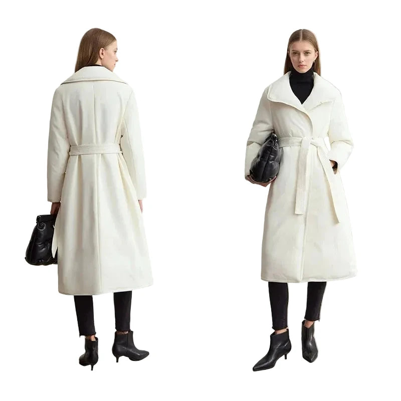 Women's Long Down Jacket - Graphene Lined Windproof Winter Coat