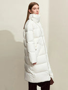 Women's High Neck Down Puffer Coat - Warm Winter Streetwear