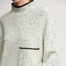 Women's Semi-Turtleneck Wool Sweater - Minimalist Winter Pullover