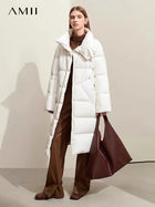 Women's High Neck Down Puffer Coat - Warm Winter Streetwear