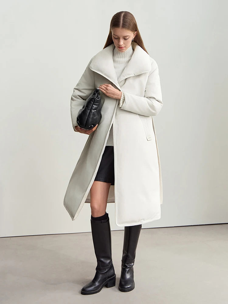 Women's Long Down Jacket - Graphene Lined Windproof Winter Coat