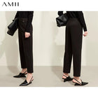 AMII Women's Tapered Winter Pants - Warm Minimalist Commuter Style
