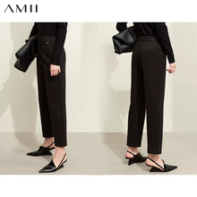 AMII Women's Tapered Winter Pants - Warm Minimalist Commuter Style