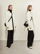 Women's Down Puffer Coat - Minimalist Lightweight Winter Shirt Jacket