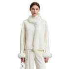 Women's Double-Sided Woolen Coat - Elegant Minimalist Winter Jacket