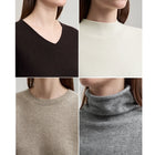 Women's Wool Slim Fit Pullover Sweater - Elegant Winter Knit Top
