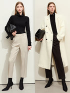 Women's Slim Fit Turtleneck Sweater - Winter Knitted Basic Top