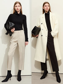 Women's Slim Fit Turtleneck Sweater - Winter Knitted Basic Top