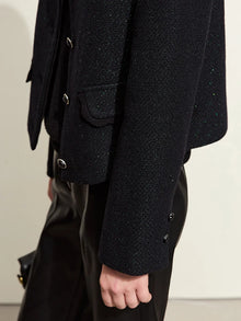 Women's Wool Coat - Elegant O-Neck Long Sleeve Winter Jacket