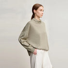 Wool Turtleneck Sweater - Loose Knit Winter Pullover