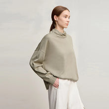 Wool Turtleneck Sweater - Loose Knit Winter Pullover