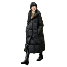 Women's Long Hooded Down Coat | Loose Casual Winter Jacket