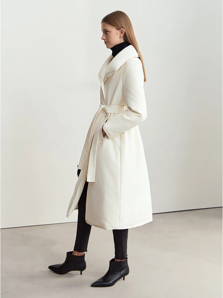 Women's Long Down Jacket - Graphene Lined Windproof Winter Coat