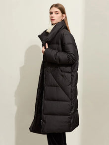 Women's High Neck Down Puffer Coat - Warm Winter Streetwear